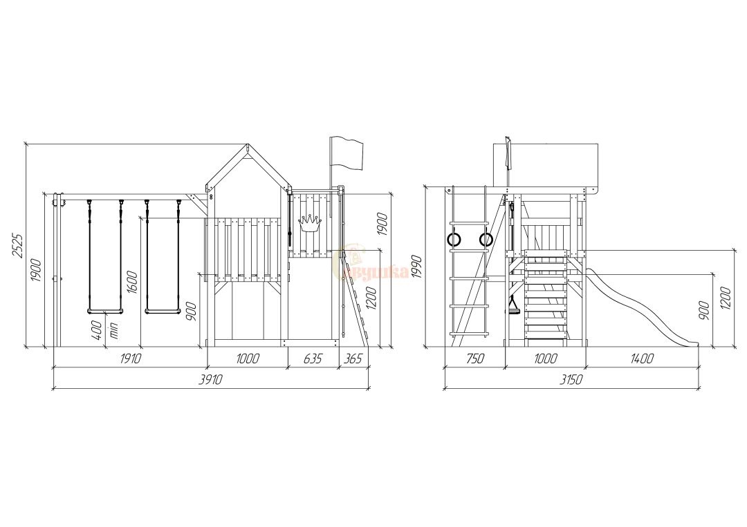 Детская площадка Савушка TooSun  3